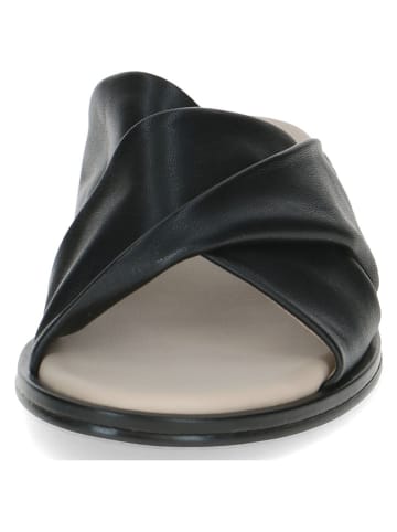 Caprice Leder-Pantoletten in Schwarz