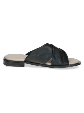 Caprice Leder-Pantoletten in Schwarz