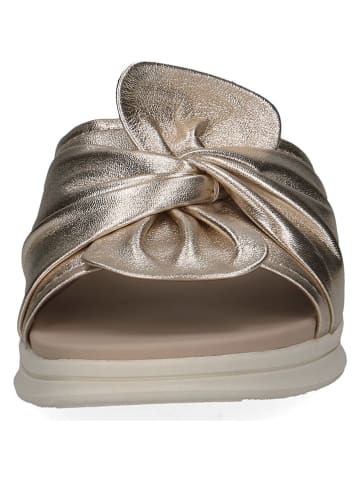 Caprice Leder-Pantoletten in Gold