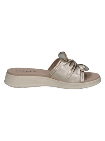 Caprice Leder-Pantoletten in Gold