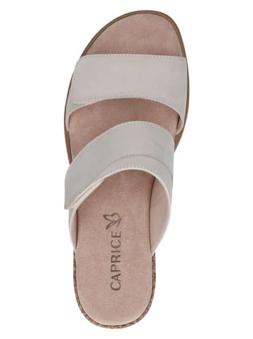 Caprice Leder-Keilpantoletten in Creme
