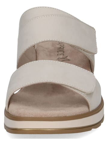 Caprice Leder-Keilpantoletten in Creme