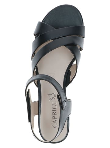 Caprice Leren haksandalen zwart