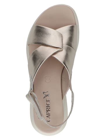 Caprice Leder-Sandalen in Gold
