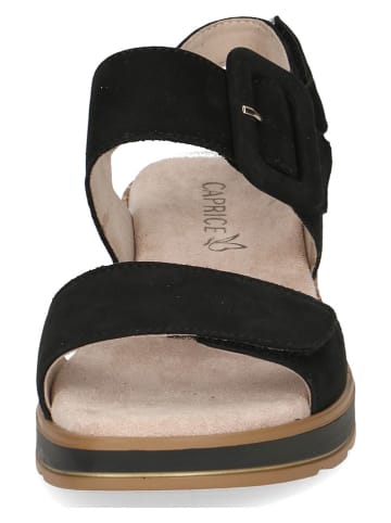 Caprice Leder-Sandaletten in Schwarz