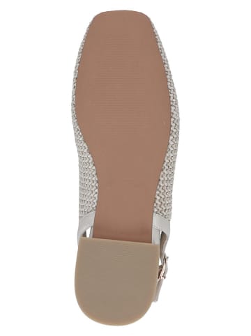 Caprice Leder-Slingballerinas in Beige