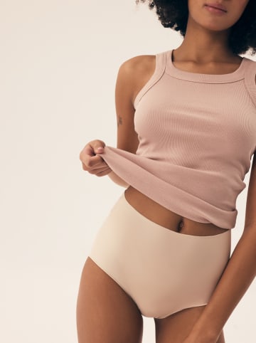 Henderson Pełne figi high waist (2 pary) w kolorze beżowym i białym