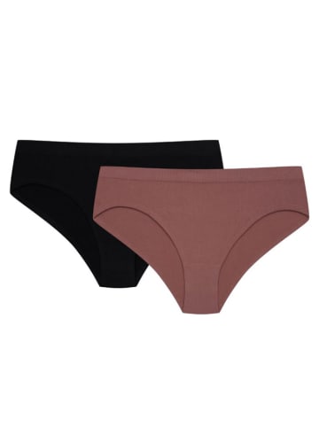 Henderson 2er-Set: Slips in Schwarz/ Altrosa