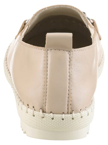 Heine Leder-Slipper in Beige