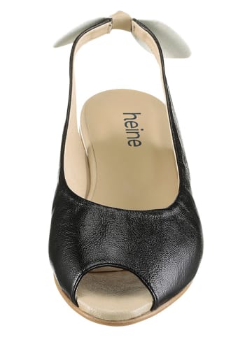 Heine Slingballerina's zwart/beige