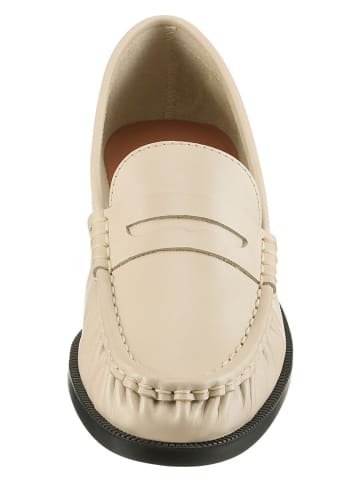 Heine Leren mocassins beige