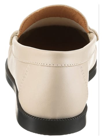 Heine Leren mocassins beige