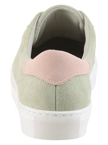 Heine Skórzane sneakersy w kolorze jasnoróżowo-miętowym