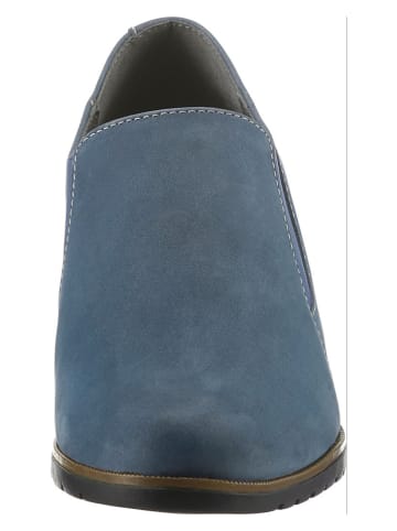 Heine Leder-Ankle-Boots in Hellblau