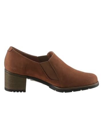 Heine Leder-Ankle-Boots in Hellbraun