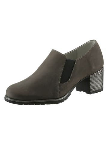 Heine Leder-Ankle-Boots in Anthrazit