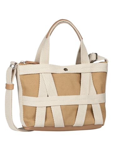 TOM TAILOR Denim Handtas "Jada" lichtbruin/beige - (B)26,5 x (H)18 x (D)9 cm