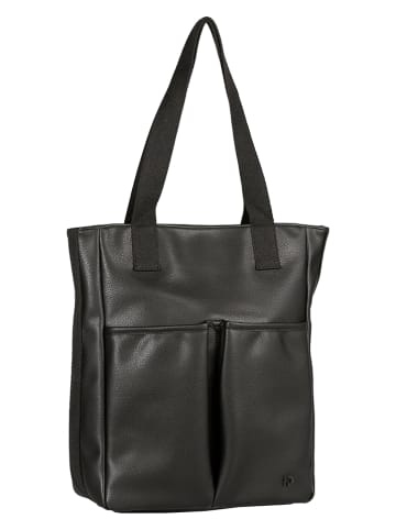 TOM TAILOR Denim Schoudertas "Jelena" zwart - (B)33 x (H)35 x (D)12 cm