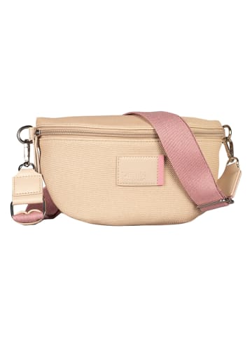 TOM TAILOR Denim Borstbuidel "Rosie" beige - (B)25 x (H)16 x (D)9,5 cm