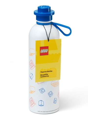 LEGO Drinkfles "Brick Art Line" wit/blauw/geel - 560 ml