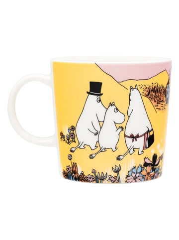 Moomin Kop "Familiy Time" geel/wit - 300 ml