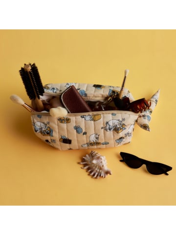 Moomin Kulturbeutel "Holiday Rush" in Beige/ Weiß - (B)26 x (H)15 cm