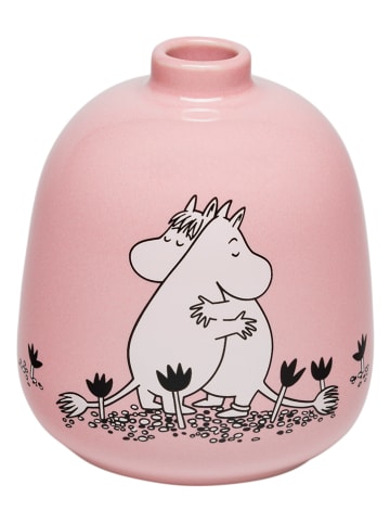 Moomin Vase "Love" in Rosa/ Weiß - (H)8,7 cm