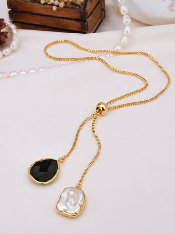 Pierres de Jade Vergulde ketting met hanger - (L)50 cm