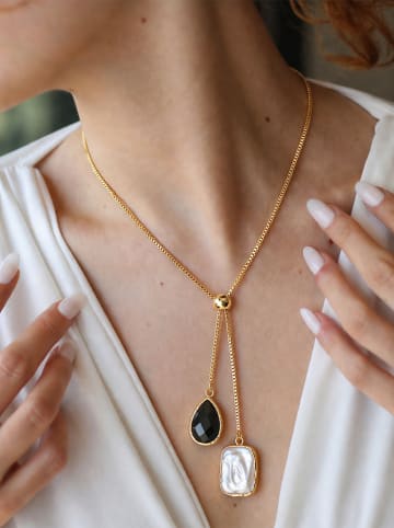 Pierres de Jade Vergulde ketting met hanger - (L)50 cm