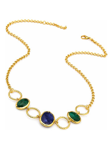 Pierres de Jade Vergulde ketting met sierelementen - (L)45 cm