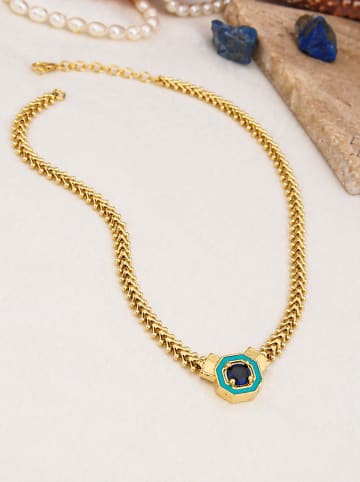 Pierres de Jade Vergulde ketting met sierelement - (L)45 cm
