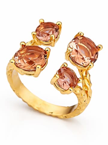 Pierres de Jade Vergulde ring met edelstenen