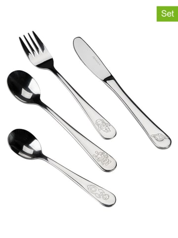 Nirosta 4tlg. Kinderbesteck-Set "Space" in Silber