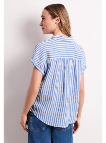 Street One Blouse wit/blauw