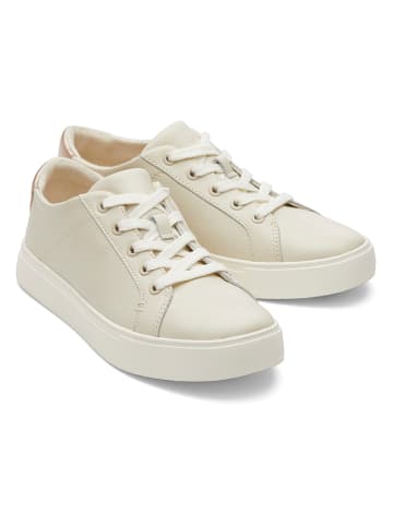 TOMS Leren sneakers crème/goudkleurig