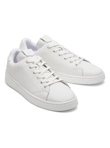 TOMS Leder-Sneakers in Weiß
