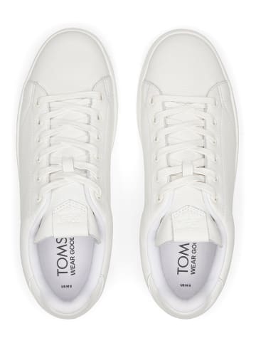 TOMS Leder-Sneakers in Weiß