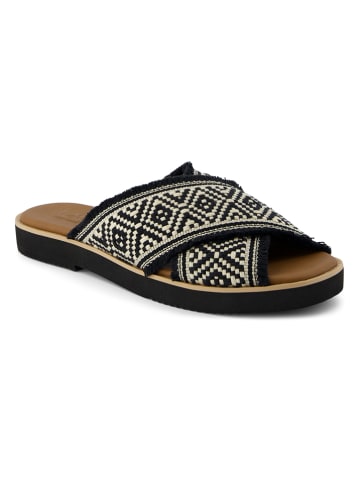 TOMS Pantoletten in Schwarz/ Creme