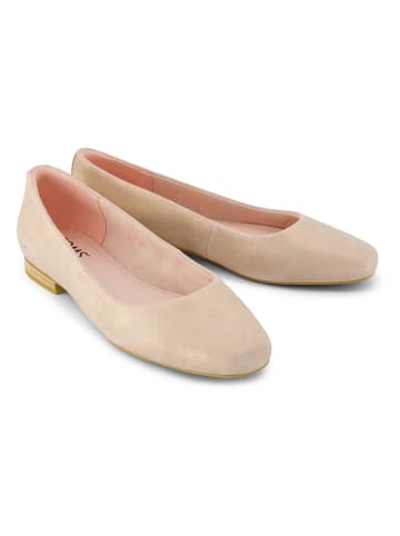 TOMS Leren ballerina's lichtroze