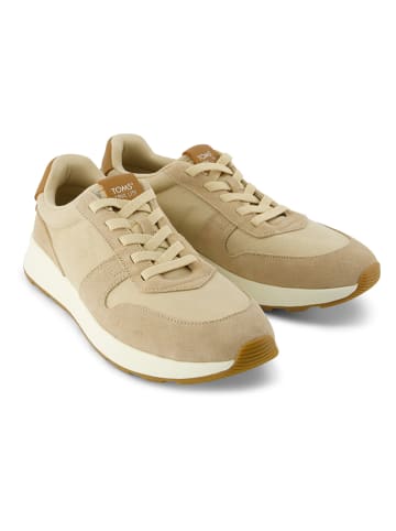 TOMS Leren sneakers beige