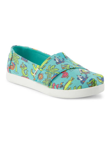 TOMS Slipper in Grün/ Türkis
