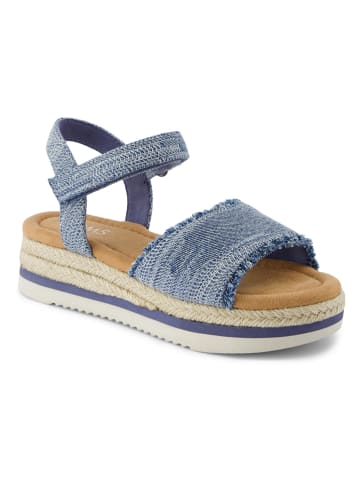TOMS Keilsandaletten in Blau