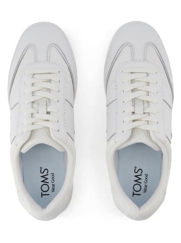 TOMS Leder-Sneakers in Weiß