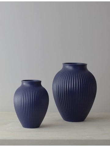 Knabstrup Vaas ''Knabstrup'' donkerblauw - (H)20 x Ø 14 cm