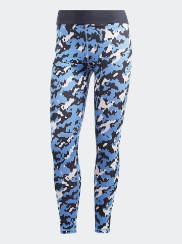 adidas Trainingslegging "Techfit Camo 7/8" lichtblauw