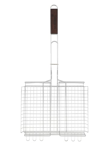 Mustang. Grillkorb in Silber - (B)25 x (H)32 cm