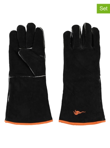 Mustang. 2er-Set: Grillhandschuhe in Schwarz - (B)20 x (H)46,5 cm