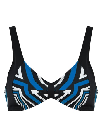 Naturana Biustonosz bikini w kolorze czarno-niebieskim