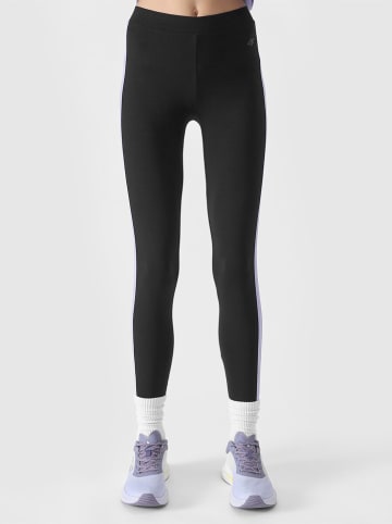 4F Legginsy w kolorze czarno-fioletowym