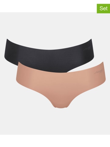 Sloggi 2-delige set: slips "Zero Microfibre 2.0" beige/zwart